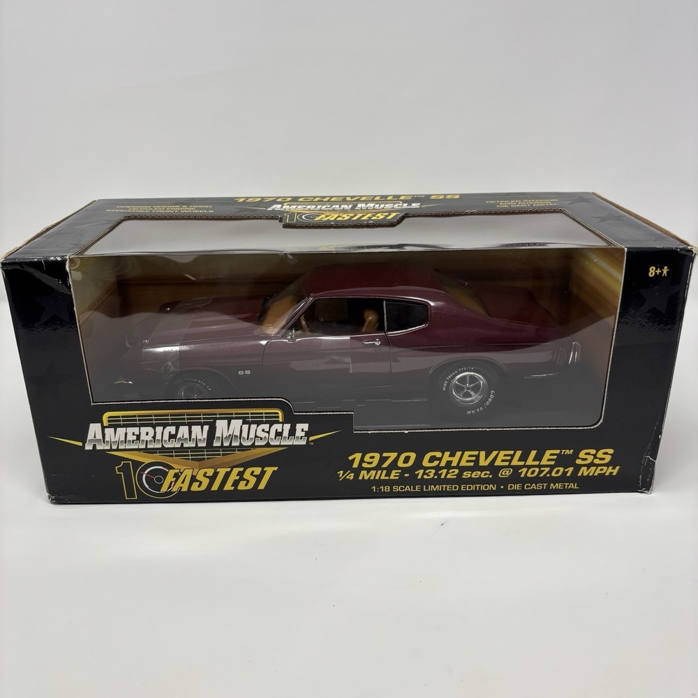 1970 Chevelle SS Maroon 1:18 ERTL American Muscle 10 Fastest SEALED